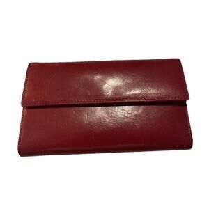 🔥 Classy and Beautiful Cavalieri Vera Pelle Red Leather Wallet Organizer 🔥